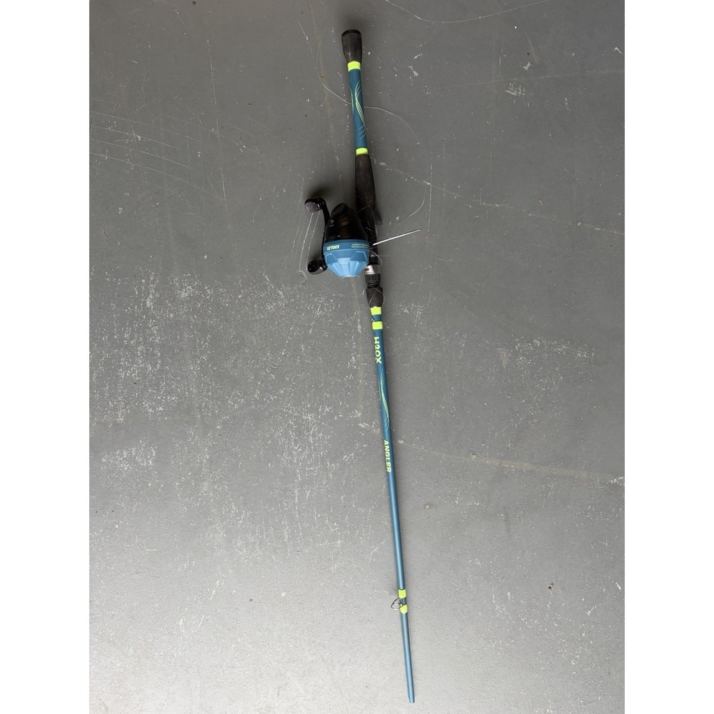 Zebco Hot Cast Kids Spincast Rod & Reel Combo 4'6" Blue/Green Pre-Spooled